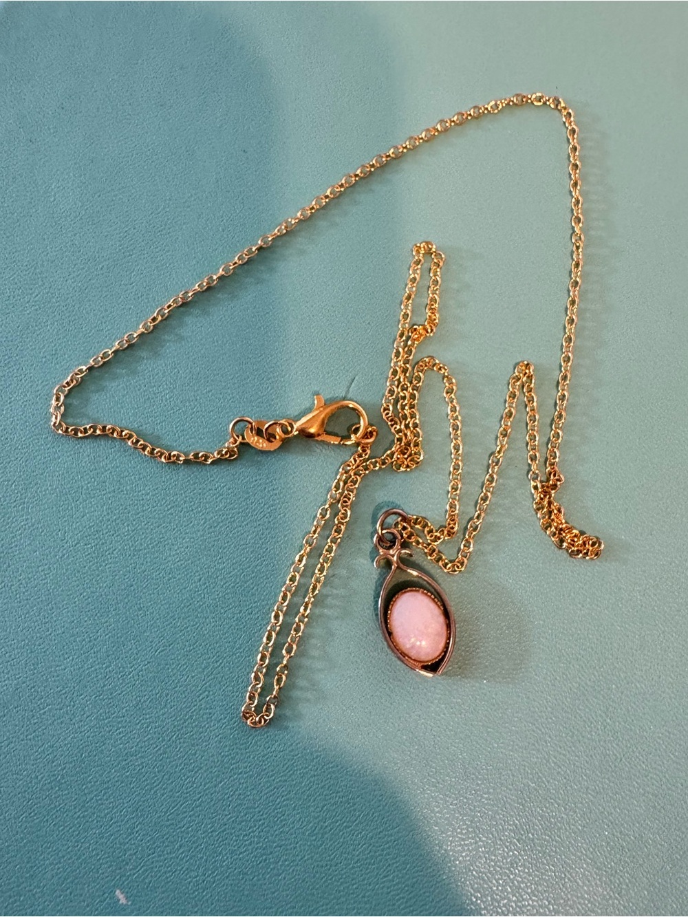 925 Sterling Silver Opal Pendant Necklace